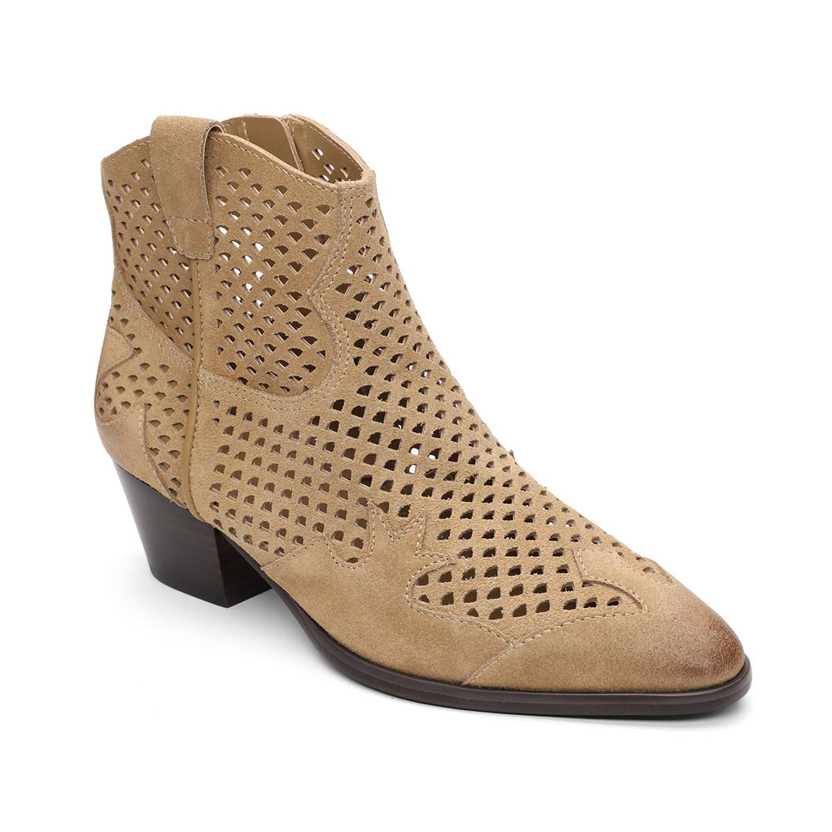 Flare Open Weave Western Bootie