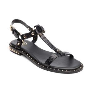 Patsy Bis Croc Printed Embellished Flat Sandal