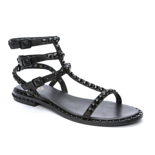 Play Bis Tonal-Studded Flat Sandal