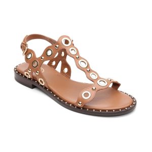 Pop Grommet Embellished Flat Sandal